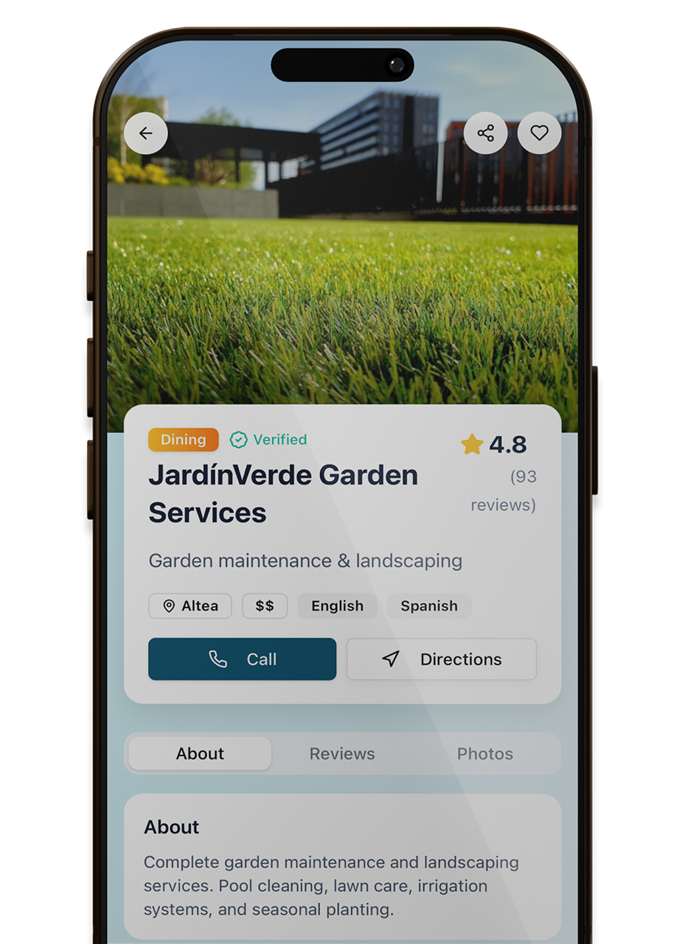 IPhone Mockup hero services